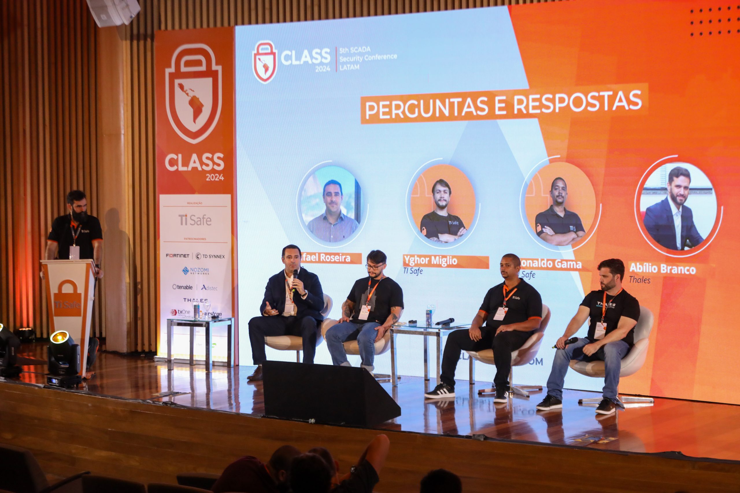 Rafael Roseira - VALE, Yghor Miglio e Ronaldo Gama - TI Safe, Abílio Branco -Thales. CLASS 2024, Museu do Amanhã